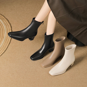 <span class=keywords><strong>Botines</strong></span> de Tacón Medio Cómodos y Suaves, Nuevos y en Oferta, Botas Cortas para <span class=keywords><strong>Mujer</strong></span> con Estilo Discreto - Product Image 1
