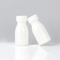 Süt Şişesi Şeklinde PET Plastik Hap Şişesi Beyaz Vitamin Kapsül Tablet Sağlık Takviyesi Kabı Özel Baskı