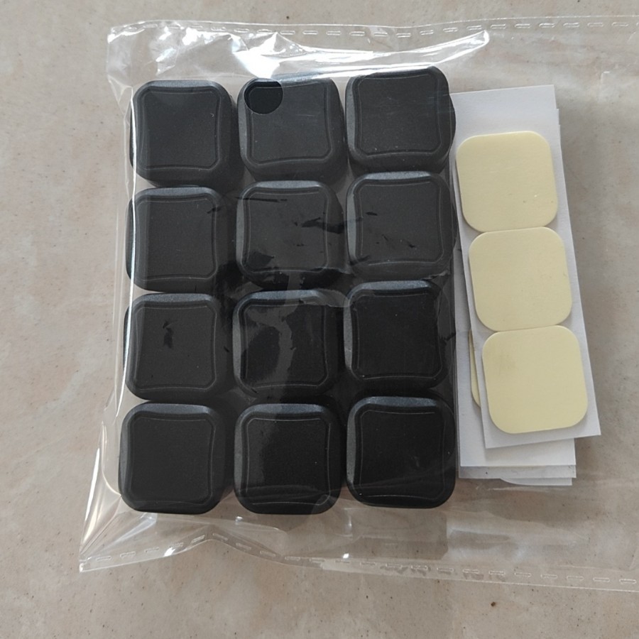 12 piezas negras [bolsa de opp]