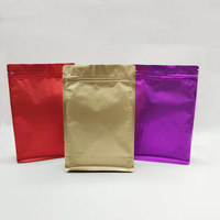Speisequalität Nuss-Aufbewahrungsbeutel Großhandel Lager flacher Boden Standbeutel wiederverschließbare mattschwarze Kunststoffverpackung Reißverschluss-Mylar-Beutel