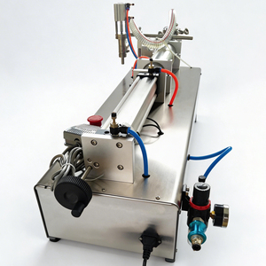 Einzel köpfe Pneumatische Flüssigkeits füll maschine Halbautomat ische quantitative Fruchtsaft-Getränke kolben füller 100-1000ml - Product Image 4