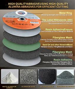 Disque <span class=keywords><strong>de</strong></span> meulage angulaire personnalisé en aluminium dépressé, liant résine, 80 m/s, extra fin, GRD T27, pour la coupe, le polissage, l'ébavurage, 6 mm - Product Image 5