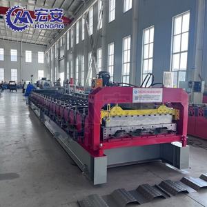 Máquina formadora de cubiertas de piso 3 Peaks 1050+50 de altura, automática, con motor, PLC, caja de cambios, bomba y rodamientos, para construcción comercial a gran escala - Product Image 4