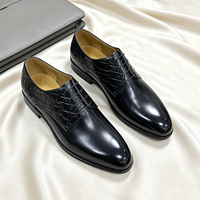 Chaussures Oxford Classiques pour Hommes en Cuir Véritable Noir, Finition Polie à la Main, Idéales pour Tenues Formelles et Professionnelles, Faible MOQ et Logo Personnalisé