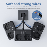 Vente chaude d'usine OEM pour les multiprises standard européennes avec prise 2AC et 3 USB A pour prise de courant 10A 2500W