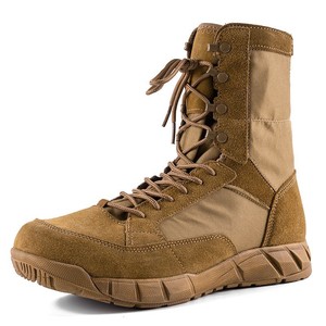 Bottes tactiques DF22 pour hommes, en daim, imperméables, pour toutes les saisons, randonnée, entraînement, service, couleur marron - Product Image 2