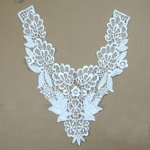 Vendita in fabbrica Guipure cotone fiore Applique <span class=keywords><strong>abito</strong></span> motivo di <span class=keywords><strong>pizzo</strong></span> disegni per il commercio all'ingrosso ricamo personalizzato del colletto di <span class=keywords><strong>pizzo</strong></span> - Product Image 6