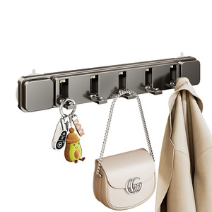 Suction Cup Hook <b>Wall</b> Mounted Rectangle Removable Clothing Organizer Strong Load Bearing Capacity Door Hanger <b>Storage</b> Rack - Product Image 5