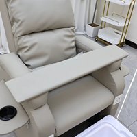 Fauteuil de pédicure électrique de luxe, réglable, avec bol en verre portable, pour salon de beauté, vente en gros directe usine