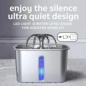 Dispensador de Agua Automático de Acero Inoxidable <span class=keywords><strong>para</strong></span> Mascotas, Fuente Circulante <span class=keywords><strong>para</strong></span> Gatos, Perros y Conejos - Product Image 6