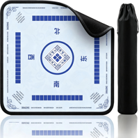 Tapis de jeu de Mahjong américain pliable, imperméable, en caoutchouc, multicolores, antidérapant et silencieux. Expédition directe d'usine.