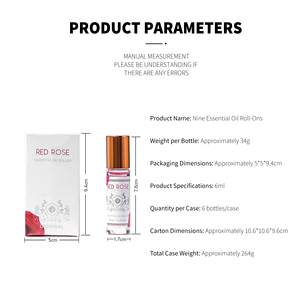 Thời trang mùi hương lạnh ép Rose & dâu tây hoa nhài cam tinh dầu Roll-On 6ml mini xách tay tự nhiên chăm sóc cơ thể - Product Image 2