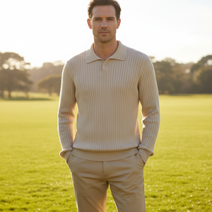 Maglione a maniche lunghe in <span class=keywords><strong>cotone</strong></span> di alta qualità con logo personalizzato, pullover in maglia di cashmere e lana da golf, <span class=keywords><strong>polo</strong></span> da <span class=keywords><strong>uomo</strong></span>. - Product Image 1