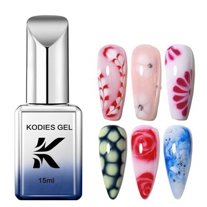 Etiqueta privada MOQ 60PCS Blooming Gel Esmalte de <span class=keywords><strong>uñas</strong></span> Flor blanca transparente Gel Tinta de <span class=keywords><strong>acuarela</strong></span> UV Mármol Flor Manicura <span class=keywords><strong>Uñas</strong></span> LED DIY - Product Image 5