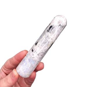Wholesale Natural Gemstone Carved Feng Shui Flashy <b>Rainbow</b> Moonstone Smooth Massage Wand Yoni <b>Dildo</b> for Home Decoration and Love - Product Image 1
