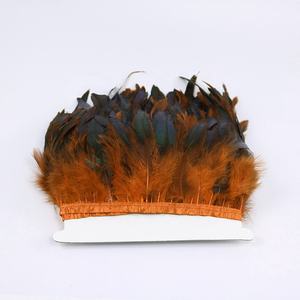 Borla de plumas de gallo degradado para fiesta de Navidad, <span class=keywords><strong>cena</strong></span> de Nochevieja, accesorios de ropa de aniversario de boda - Product Image 4