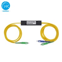 Fibra óptica 1x2 fibra óptica Abs Box Plc Splitter con conector LC/PC de alta calidad