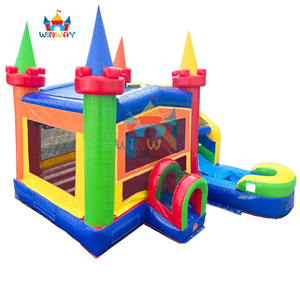 Rainbow Castle Inflatable Bounce House with Water Slide & Pool - Commercial Grade Combo Bouncer for Kids Party Rentals - Product Image 5