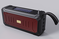 Enceinte solaire d'extérieur avec basses puissantes, lampe torche, radio FM, lecteur MP3 USB/TF, haut-parleur portable sans fil