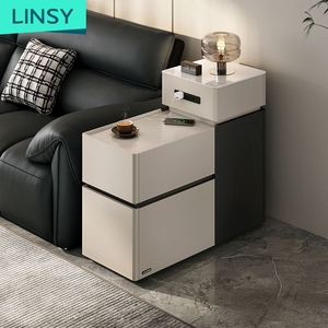 Mueble de Salón de Diseño Moderno en Melamina Blanco y Negro con 2 Cajones y 2 Compartimentos ZQ1O-A - Product Image 2