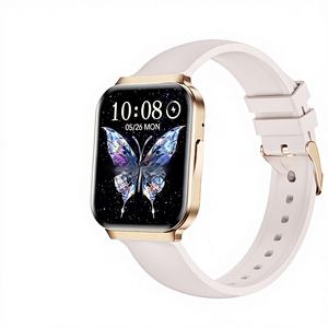 Montre connectée KM86 carrée en silicone et alliage d'aluminium avec écran TFT pour appels, cadran dynamique 3D, étanche IP68, design ultra-fin - Product Image 1