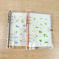 Classeur personnalisé à feuilles mobiles A6/A7/A5 en PVC transparent Pages de couverture personnalisées Style imprimé Cahier de rangement étanche Manuel