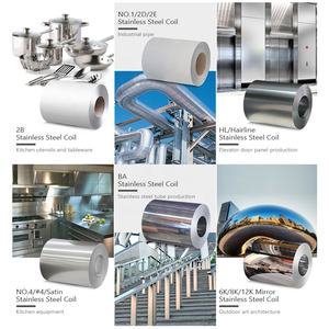 Rollos de bobinas de acero inoxidable AISI SUS 2B SS, grado 201, espejo HL n. ° 4, 430, 410, 316, 304, bobina de acero inoxidable en frío, tira de acero - Product Image 5