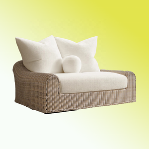 <span class=keywords><strong>Chaise</strong></span> longue moderne et portable en <span class=keywords><strong>rotin</strong></span> PE, spacieuse, avec coussin surdimensionné respirant, idéale pour la piscine et la villa - Product Image 1