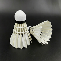 Volant de badminton professionnel léger, durable et écologique, avec tête en liège sandwich et plumes de canard de classe A