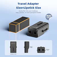 Wontravel Colorful 2500W EU/US/AU/UK Plug Mini India Socket Universal PD Travel Adapter untuk Laptop & Kamera Ringan