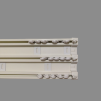 Rail de rideau de plafond coulissant triple en PVC blanc de haute qualité, marque Botai, modèle BT-1303, pour la décoration intérieure