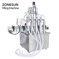 Zonnesun — pompe à Piston automatique à 4 têtes, Machine de remplissage et d'emballage, pour savon, shampoing, détergent, mousse, liquide