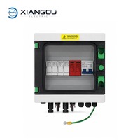 Caja Combinadora Fotovoltaica XIANGOU Eléctrica DC 600V 2 Entradas 1 Salida con Fusible, SPD y MCB DC, Caja de Protección Solar Impermeable IP65