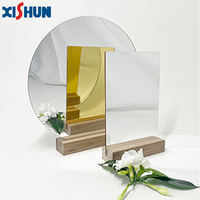Panneau en plastique découpé au laser 4x8 feuille de miroir acrylique verre 1mm feuille acrylique couleur or