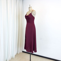 TEENYEE Robe de Demoiselle d'Honneur en Satin Noir Orange Brûlé Vente en Gros Robes de Demoiselle d'Honneur de Haute Qualité Mariage Élégant