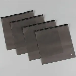 Recyclable personnalisé impression propre logo en plastique curseur fermeture éclair sacs noir givré mat pvc ziplock pantalon chaussettes sac d'emballage pour tissu