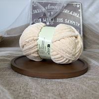 Fil chenille épais 100% polyester, 100g par pelote, idéal pour les débutants pour le crochet de couvertures