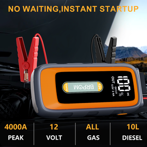 Système portable professionnel OEM 4000A personnalisé pour démarrage d'urgence de batteries de voitures et de motos, outil d'urgence étanche - Product Image 4