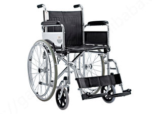 Basic Folding Wheelchair for Sale Cheapest Standard <b>Wheel</b> <b>Chair</b> Hot Sale Sillas De Ruedas Orthopedic Manual Steel Wheelchair - Product Image 3