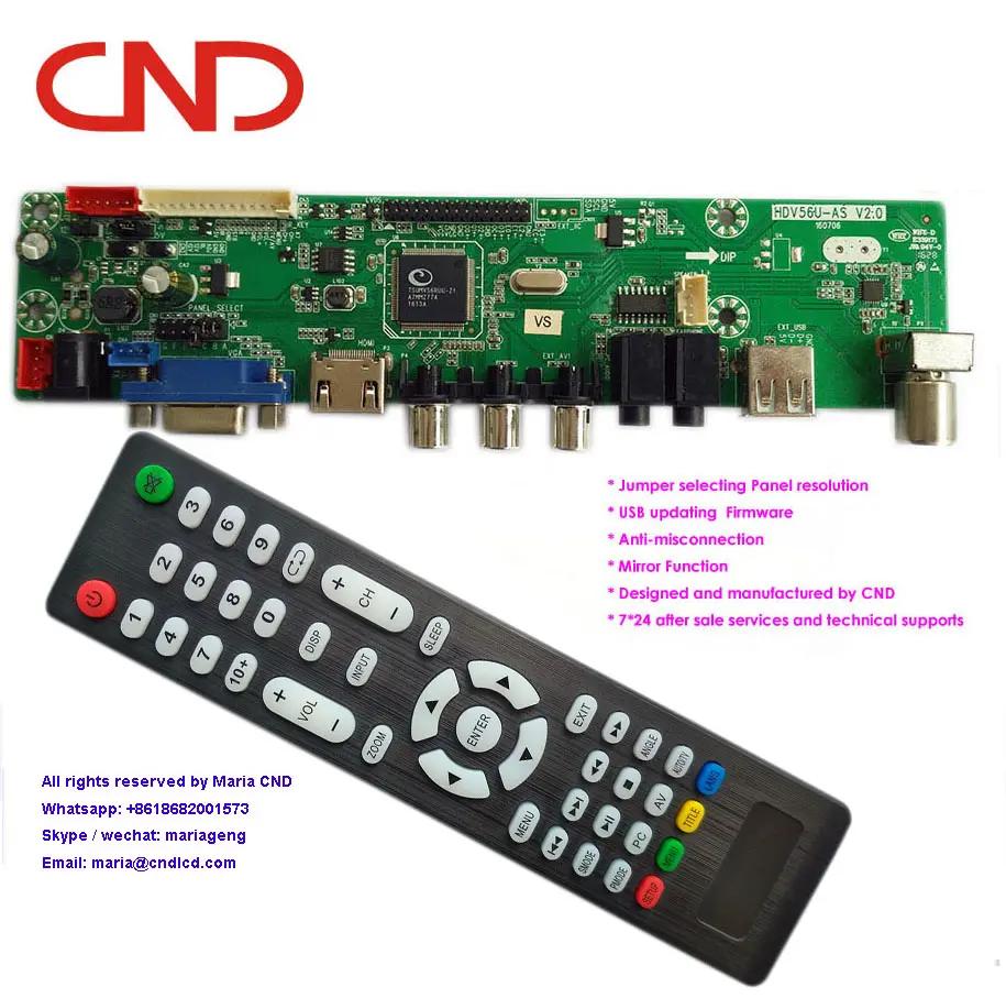 Cung Cấp CND V56 HDV56U-AS Universal Mstar LCD LED TV Phụ Tùng Thẻ Điều Khiển Chính