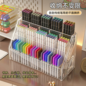 Organizador de escritorio de acrílico de 5 niveles para bolígrafos, lápices, marcadores, artículos de dibujo y papelería. - Product Image 5