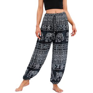 Pantalon de <span class=keywords><strong>yoga</strong></span> bohème avec logo personnalisé pour femmes Leggings de <span class=keywords><strong>yoga</strong></span> taille haute avec motifs floraux de danse <span class=keywords><strong>Thai</strong></span> confortable Boho Harem Pa imprimé Bloomer pour filles - Product Image 5