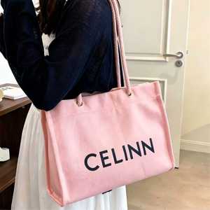 Custom Eco-Friendly Canvas Yoga Bag & Tote Style Handbag & Shoulder Bag with Rope & Ribbon Handles and Custom Logo - Product Image 2