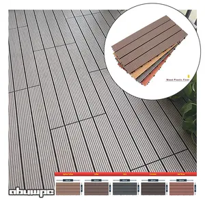 ABU Easy Installation Fireproof Interlocking Deck Tiles High Quality Outdoor DIY WPC Wood Plastic Composite Flooring Tiles