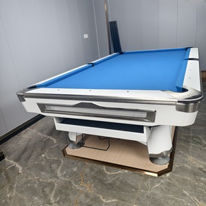 American Pool Table 9-Ball Metal Legs Oak Frame Durable Home Indoor Commercial Use - Product Image 3