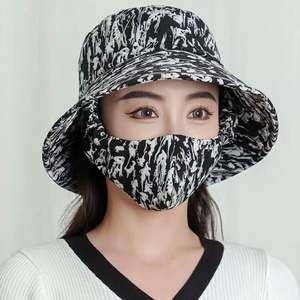 Nouvelle crème solaire et masque anti-poussière <span class=keywords><strong>chapeau</strong></span> <span class=keywords><strong>de</strong></span> pêcheur intégré <span class=keywords><strong>chapeau</strong></span> <span class=keywords><strong>de</strong></span> <span class=keywords><strong>jardinier</strong></span> à carreaux couvrant le visage et empêchant le violet - Product Image 2