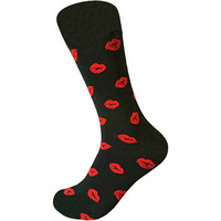 Chaussettes en coton à motif cœur et blocs de couleur, style couple, pour la Saint-Valentin, fabrication transfrontalière