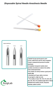 <span class=keywords><strong>Aiguille</strong></span> spinale jetable à pointe de crayon, canule de <span class=keywords><strong>ponction</strong></span> <span class=keywords><strong>lombaire</strong></span>, aiguilles d'anesthésie vétérinaire, <span class=keywords><strong>aiguille</strong></span> spinale à orifice latéral - Product Image 3