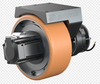 Industrial AGV rueda de accionamiento horizontal Mecanum robot Omni 400W 24V dirección