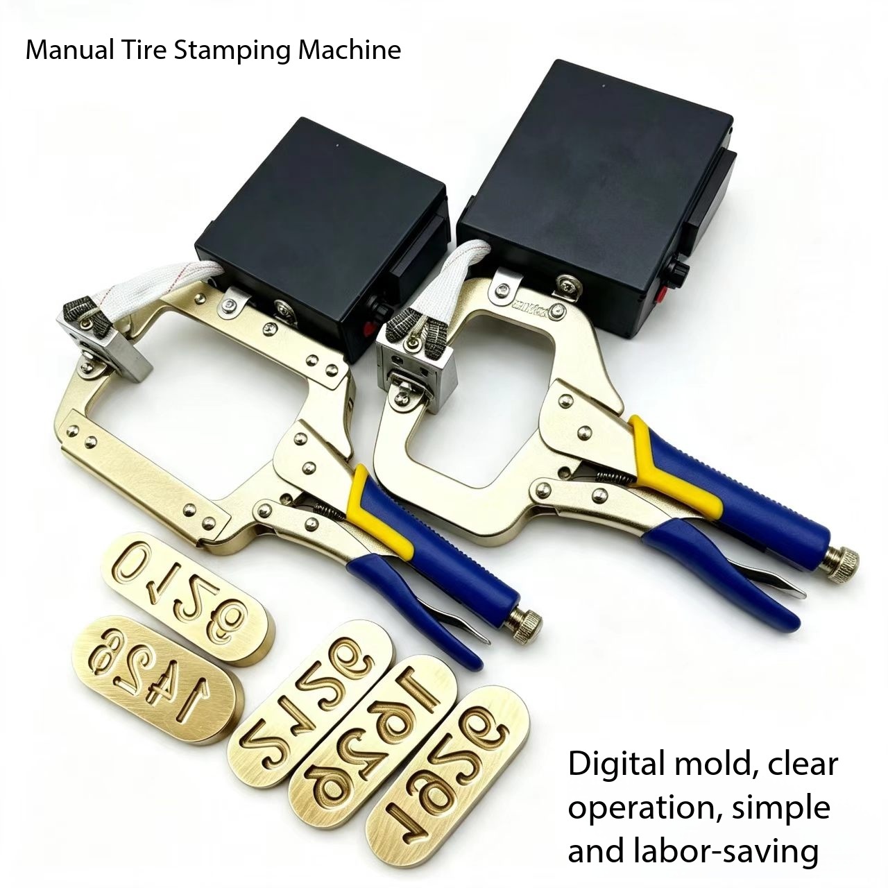 Temperature Adjustable Manual Hand Plier Branding Machine Mini Portable Hot Stamping & Embossing Machine for Tire Logo Number